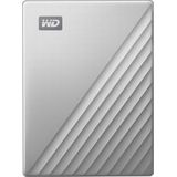 WD My Passport Ultra for Mac 5 TB (Compatibel met USB-C, Software voor apparaatbeheer en back-up met wachtwoordbeveiliging, 256-bits AES-hardwareversleuteling) Zilver