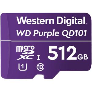 Western Digital WDD512G1P0C WD Purple 512GB microSD geheugenkaart voor bewakingscamera's