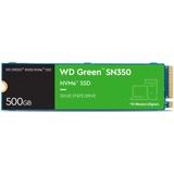 WD Green SN350 500 GB NVMe SSD - Gen3 PCIe, QLC, M.2 2280, met 2400 MB/s leessnelheid en tot 1500 MB/s schrijfsnelheid