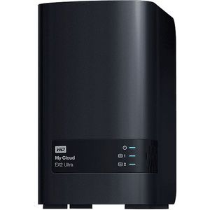 WD My Cloud EX2 Ultra 24 TB NAS-opslag (1,3 GHz dual-core processor, 1 GB aan DDR3-geheugen, RAID 1, back-ups, My Cloud OS 5, 3 jaar beperkte garantie)