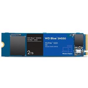 Western Digital WD Blue SN550 NVMe SSD 2 TB (M.2 2280 formaat, Western Digital SSD-dashboard, leessnelheden tot 2600 MB/s en schrijfsnelheden tot 1800 MB/s)