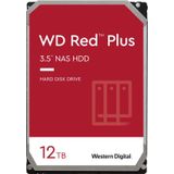 Western Digital WD Red Plus NAS harde schijf 12 TB (NASware-firmware voor compatibiliteit, 3,5 inch, 7200 RPM, SATA 6 Gb/s, CMR, Werkbelasting 180 TB/jaar)