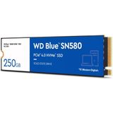 WD Blue SN580 500 GB M.2 NVMe SSD, PCIe Gen4 x4, met tot 4.000MB/s Read Speed.