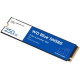 WD Blue SN580 500 GB M.2 NVMe SSD, PCIe Gen4 x4, met tot 4.000MB/s Read Speed.