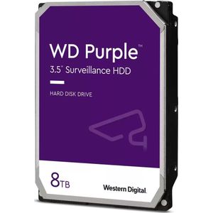 Western Digital WD Purple 8TB Surveillance 3,5"" interne harde schijf - Allframe-technologie, 180 TB/jaar, 256 MB cache, 3 jaar garantie