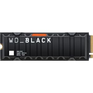 WD _BLACK SN850X NVMe SSD met Heatsink 2TB interne SSD (gaming-geheugen, PCIe Gen4-technologie, 7300 MB/s lezen, 6600 MB/s schrijven) zwart