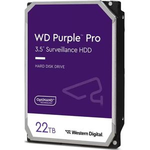 WD Purple Pro 22TB Smart Video 3,5"" interne harde schijf -AllFrame™-technologie - 550 TB/jaar, 512 MB cache, 7.200 rpm, 5 jaar garantie