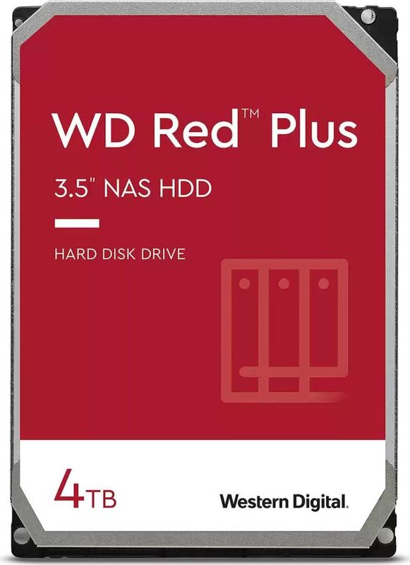 Western Digital Red Plus - Interne Harde Schijf - 4 TB - 256MB Cache - NAS HDD