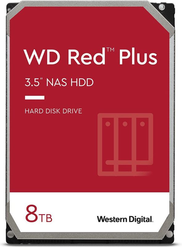 WD - Red Plus - Harde Schijf - 8TB - 3,5 inch - 256MB CMR