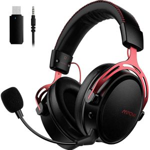 MiPow Mpow Lucht I (Bedraad), Gaming headset, Zwart, Rood