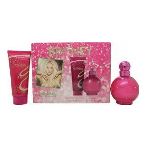 Britney Spears Fantasy, Set met eau de parfum en lichaamscrème, fruitige geur en gourmande, cadeau voor dames