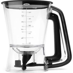 OXO Good Grips – precisie-deegdispenser en doseerder voor pannenkoeken, siliconenventiel, voor 4 kopjes