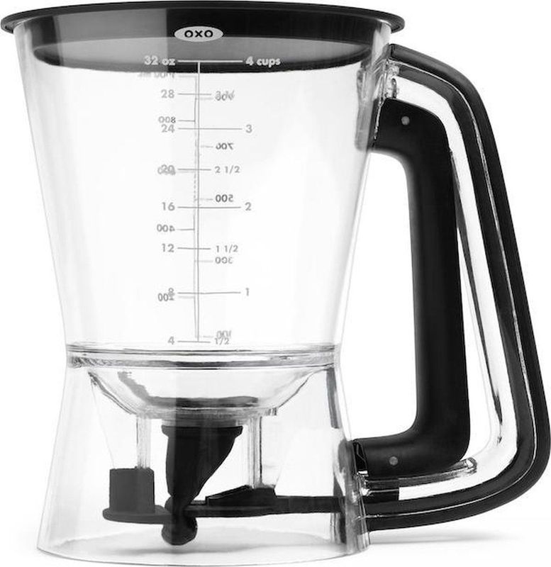 OXO Good Grips – precisie-deegdispenser en doseerder voor pannenkoeken, siliconenventiel, voor 4 kopjes
