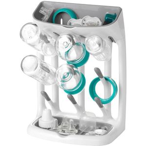 OXO tot Flessendroogrek baby - Compact flessenrek - Flessenrek baby - Afdruiprek babyfles - Droogrek flessen baby -Grey