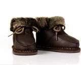 Bernardino - Babyslofjes - Donkerbruin - Lamsvel en Wol