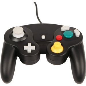 Teknogame - Gamecube Controller - Zwart - Dubbele Joysticks - Vibratiefeedback