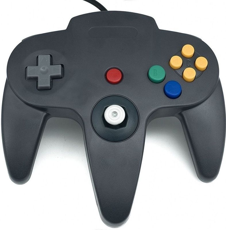 Teknogame - Bekabelde N64 Controller - Zwart - Wired Controller - Compatibel met Nintendo 64