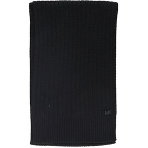 Michael Kors, Zwarte Katoenen Sjaal van Michael Kors Zwart, Heren, Maat:ONE Size