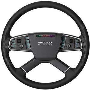 MOZA - TSW Truck Wheel - Standaard Vrachtwagenstuur - Zwart - Microvezelleer