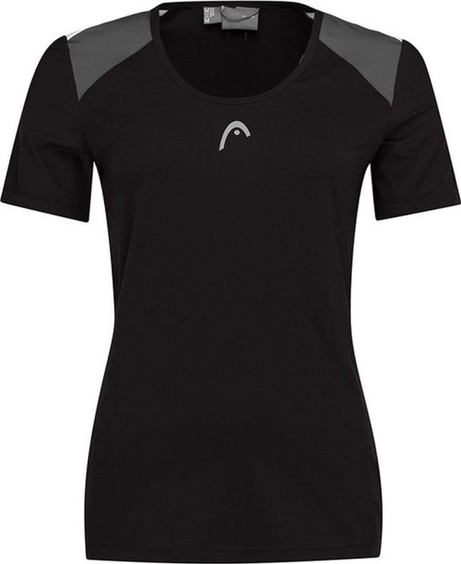 HEAD - Club 22 Tech - Tennisshirt - Zwart - Polyester - Ademend