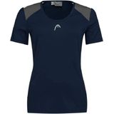 HEAD T-Shirt Club Tech Dames Blauw