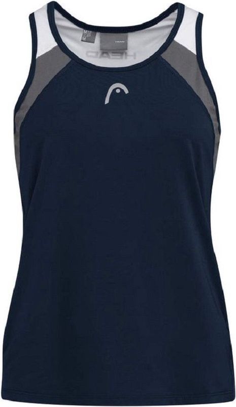 HEAD Tank Top Club Dames Blauw Wit Grijs