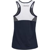 HEAD Tank Top Club Girls Junior Blauw Wit Grijs
