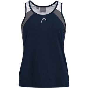 HEAD Tank Top Club Girls Junior Blauw Wit Grijs