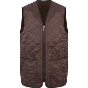 Bodywarmer Barbour Men Polarquilt Waistcoat/Zip-In Liner Dark Brown-XS