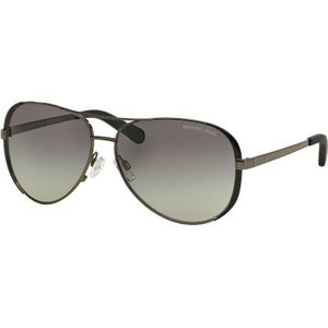 Michael Kors Aviator Womens Gunmetal Black Gray Gray Digient Zonnebril | Sunglasses