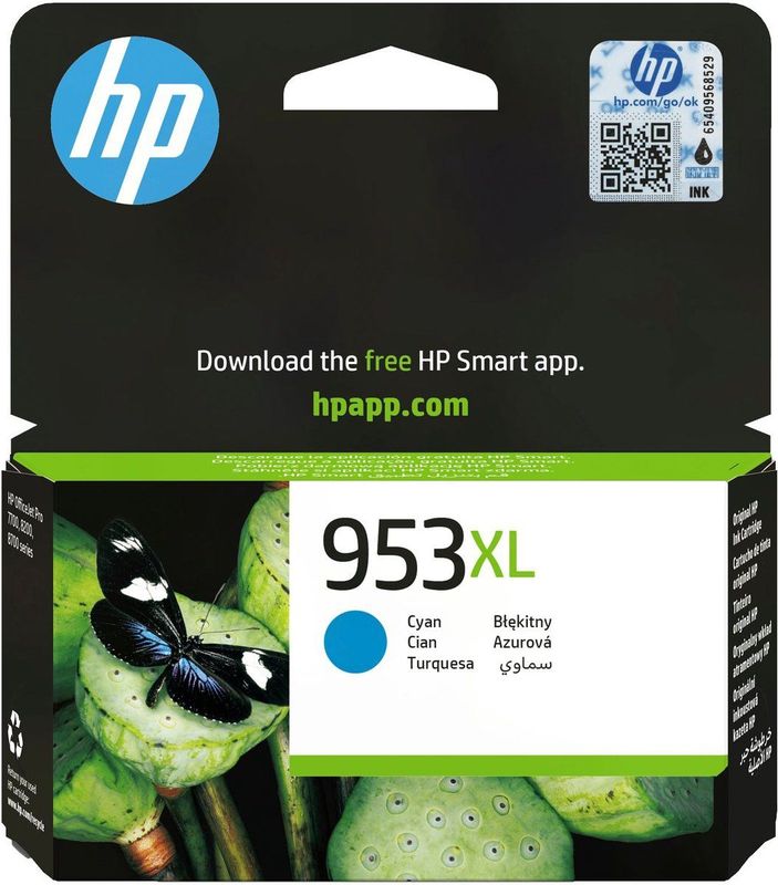 HP 953XL High Yield Cyan Original Ink Cartridge inktcartridge 1 stuk(s) Origineel Hoog (XL) rendement