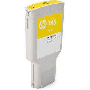 HP 745 (F9K02A) inktcartridge geel hoge capaciteit  (origineel)