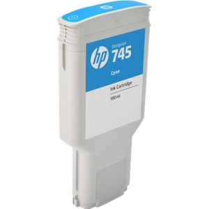 HP 745 (F9K03A) inktcartridge cyaan hoge capaciteit (origineel)