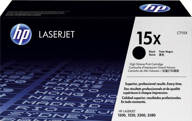 HP 15X - hoog rendement - zwart - origineel - LaserJet - tonercartridge ( C7115X )