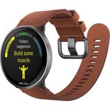 Polar Ignite 3 Titanium- Fitness Smartwatch & GPS Activity Tracker - Leder Brons/Siliconen Zwart - S-L
