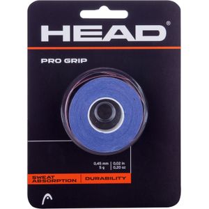 HEAD Overgrip Pro Grip met 3 bevestigingsbanden, blauw, één maat, 285702-bl