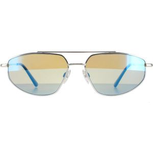 Serengeti zonnebrillen Marlon SS539002 Glanzend zilver mineraal gepolariseerd 555 nm blauw | Sunglasses