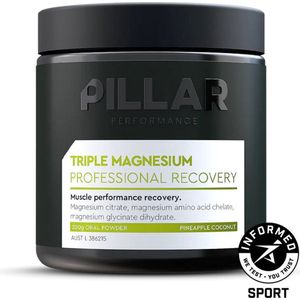PILLAR Performance - Triple Magnesium - Professional Recovery - Pineapple & Coconut Jar 200g