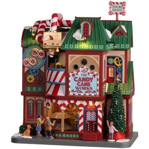 Lemax - 'The Candy Cane Works' - Verlicht gebouw met animatie & muziek/geluid - Inclusief adapter