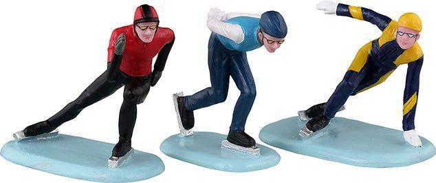 Lemax speed skaters, set of 3 kerstdorp figuur type 3 Vail Village 2023