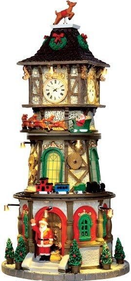 Lemax christmas clock tower bewegend kersthuisje 2014
