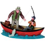 Lemax canoe catch kerstdorp figuur type 4 Vail Village 2015
