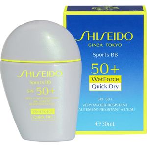 Zonnebrandcrème met Kleur Shiseido Sports BB SPF50+ Medium Huidskleur (30 ml)
