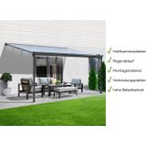 Aileenstore Anbaudach Sky Guard, Breite 312 cm, Doppelstegplatten, Aluminium, starke Pfosten