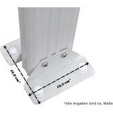 Aileenstore Anbaudach Sky Guard, Breite 312 cm, Doppelstegplatten, Aluminium, starke Pfosten