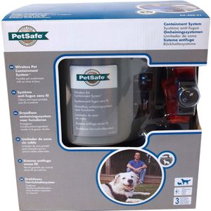 PetSafe - Draadloze en draagbare anti-vluchthalsband, waterdicht met 5 standen, veilige stimulatie, veiligheidsstraal van max. 27,5 m, eenvoudige bediening met batterij, 1