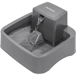 PetSafe Drinkwell Drinkfontein van 3,7 liter, voor honden en katten, dubbel filtersysteem, van BPA-vrije kunststof, grijs