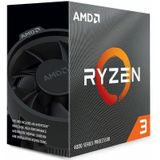 AMD Ryzen 3 4100 desktopprocessor (4 kernen/8 draden, 6 MB cache, tot 4,0 GHz max. boost)