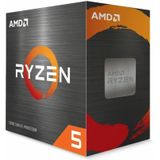 AMD Ryzen 5 5600 met Wraith Stealth-ventilator - (Socket AM4/6 cores -12 threads/min. frequentie 3,5 GHZ - Boostfrequentie 4,4 GHz/35 MB/65 W) - 100-100000927BOX veelkleurig