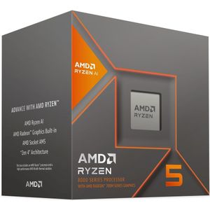 AMD Ryzen 5 8600G - Processor - 4.3 GHz (5.0 GHz) - 6-cores - 12 threads - 22 MB cache - AM5 Socket - Doos - Met AMD Wraith Stealth koeler